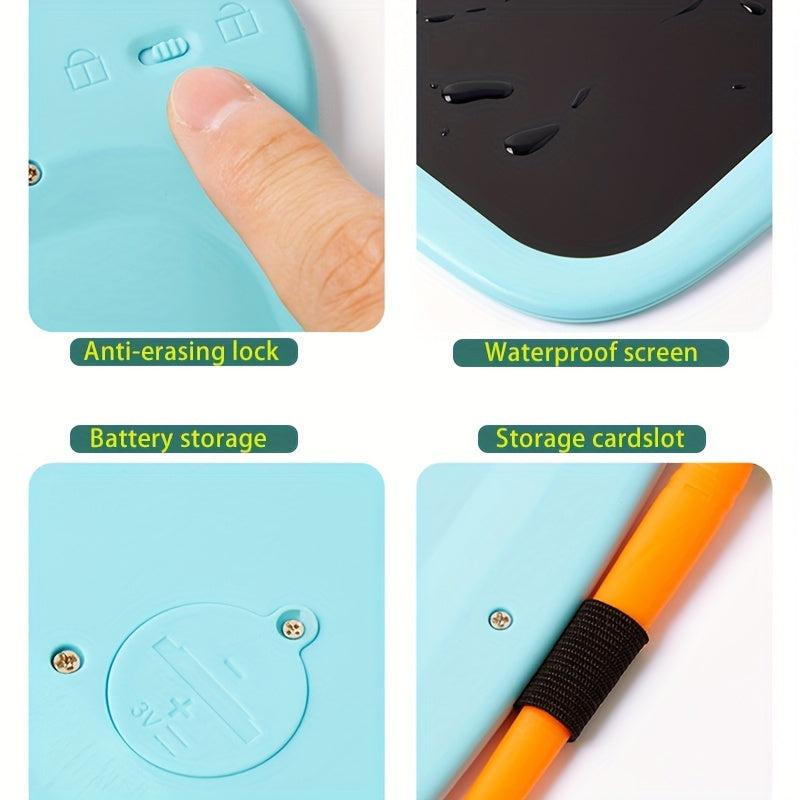 Colorful LCD Writing Tablet 21.59cm - Reusable Drawing Pad for Kids