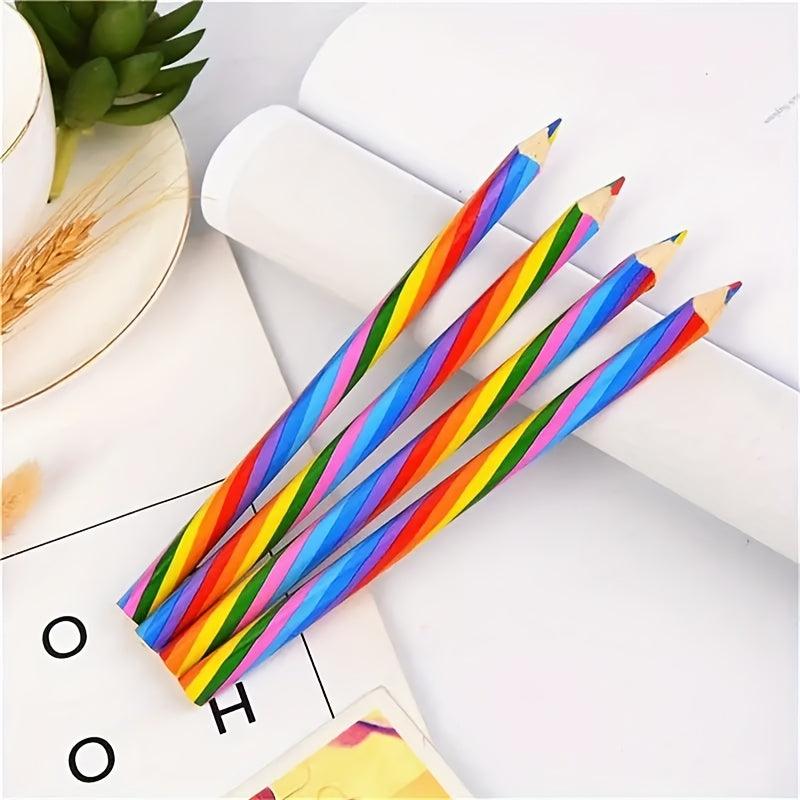 4pc Rainbow Pencils School Supplies Halloween Christmas