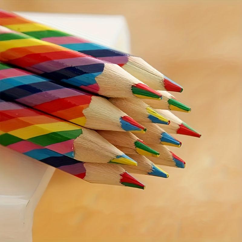 4pc Rainbow Pencils School Supplies Halloween Christmas
