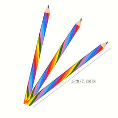 4pc Rainbow Pencils School Supplies Halloween Christmas