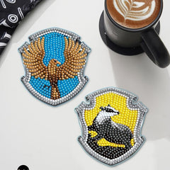 4pcs DIY Diamond Painting Coasters Holder Set