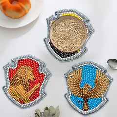 4pcs DIY Diamond Painting Coasters Holder Set