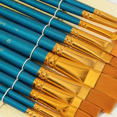 12pcs Mixed Nylon Brush Set for Acrylic Watercolor Painting