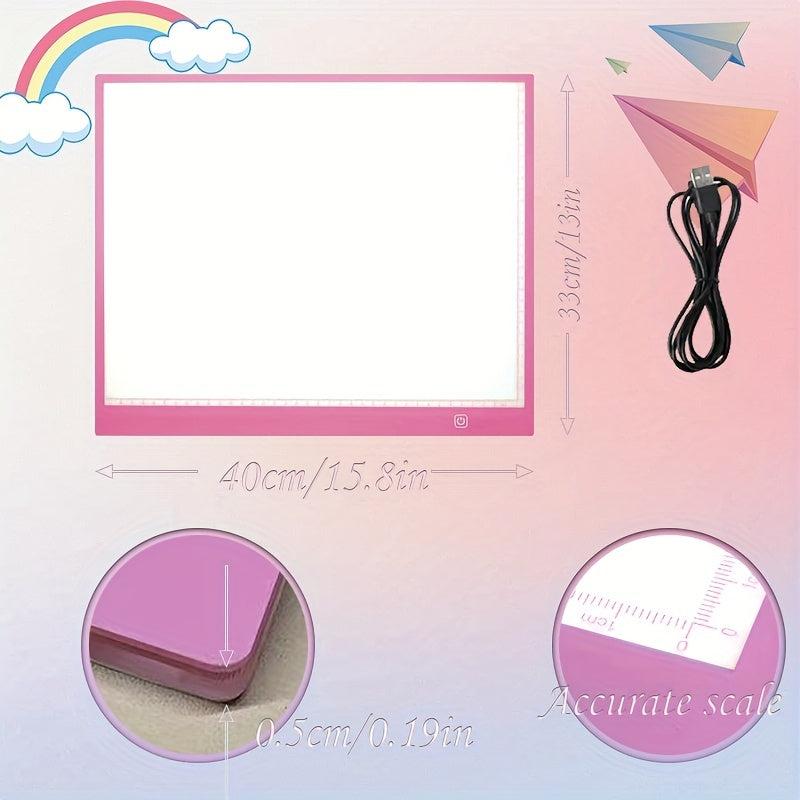 A3 Pink LED Copy Board for Painting Sketch Copy