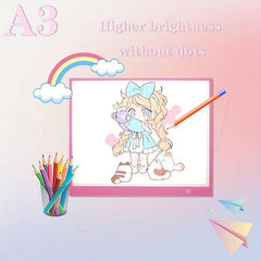 A3 Pink LED Copy Board for Painting Sketch Copy