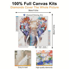 Flowers Butterflies Elephants 5D Diamond Painting Kit