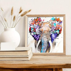 Flowers Butterflies Elephants 5D Diamond Painting Kit