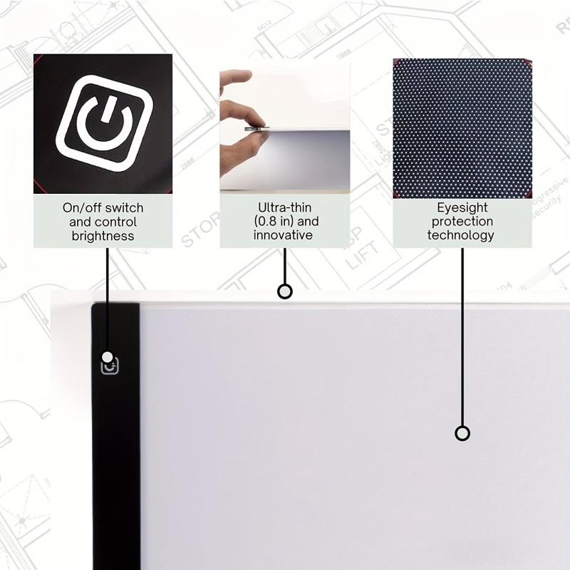 LED Drawing Copy Board A5 3 Level Dimmable Painting Tablet Kids Learning Toy