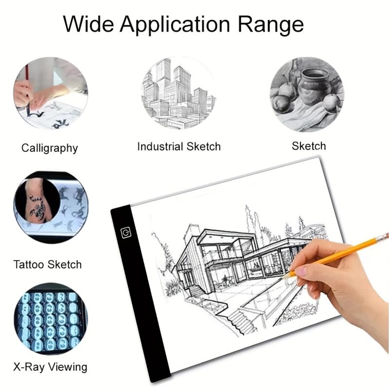 LED Drawing Copy Board A5 3 Level Dimmable Painting Tablet Kids Learning Toy