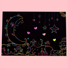 10pcs Colorful Scraping Painting Paper for Children's DIY