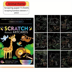 Scratch Art Kit for Kids - Colorful Drawing Book