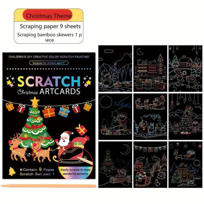 Scratch Art Kit for Kids - Colorful Drawing Book