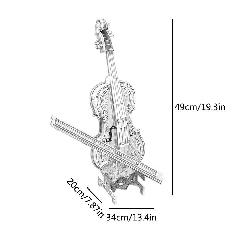 DIY 3D Puzzle Doodle Guitar Violin Painting Set with 10 Colorful Pens