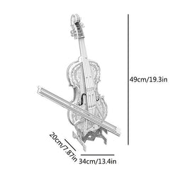 DIY 3D Puzzle Doodle Guitar Violin Painting Set with 10 Colorful Pens