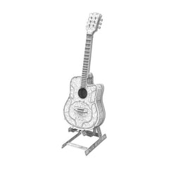 DIY 3D Puzzle Doodle Guitar Violin Painting Set with 10 Colorful Pens