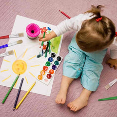 4pcs Kids Paint Brushes Toddler Large Round Flat Preschool Washable Acrylic