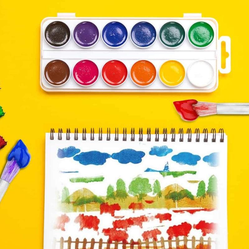4pcs Kids Paint Brushes Toddler Large Round Flat Preschool Washable Acrylic