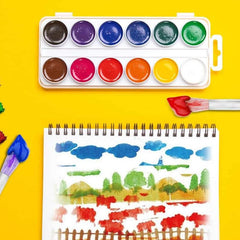 4pcs Kids Paint Brushes Toddler Large Round Flat Preschool Washable Acrylic