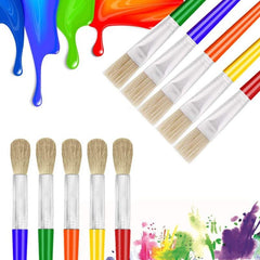 4pcs Kids Paint Brushes Toddler Large Round Flat Preschool Washable Acrylic