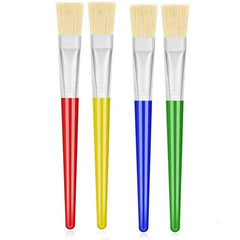 4pcs Kids Paint Brushes Toddler Large Round Flat Preschool Washable Acrylic