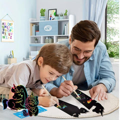 Scratch Paper Set 12pcs Scratch Paper And 12 Pens And 12 Slings