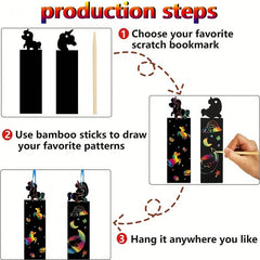 Scratch Paper Set 12pcs Scratch Paper And 12 Pens And 12 Slings
