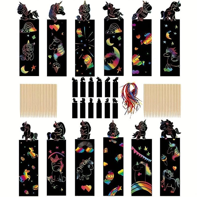 Scratch Paper Set 12pcs Scratch Paper And 12 Pens And 12 Slings