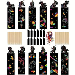 Scratch Paper Set 12pcs Scratch Paper And 12 Pens And 12 Slings