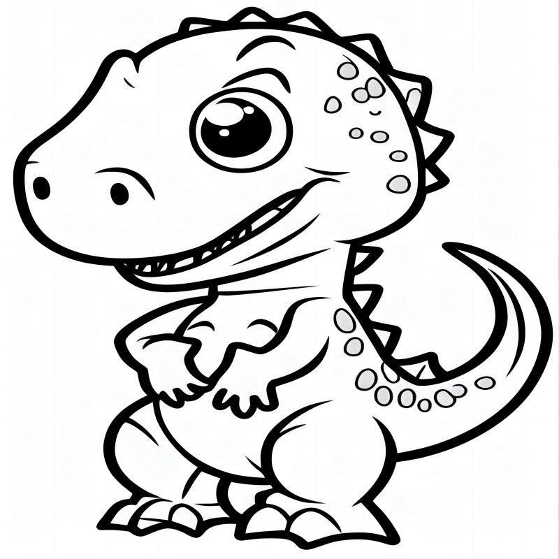 Dinosaur Coloring Book for Kids, Holiday Party Gift, 30 Pages