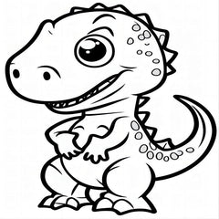Dinosaur Coloring Book for Kids, Holiday Party Gift, 30 Pages