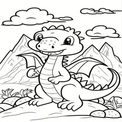 Dinosaur Coloring Book for Kids, Holiday Party Gift, 30 Pages