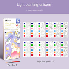 12 Sheets Watercolor Puzzle Book DIY Clip Art Paper