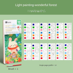 12 Sheets Watercolor Puzzle Book DIY Clip Art Paper