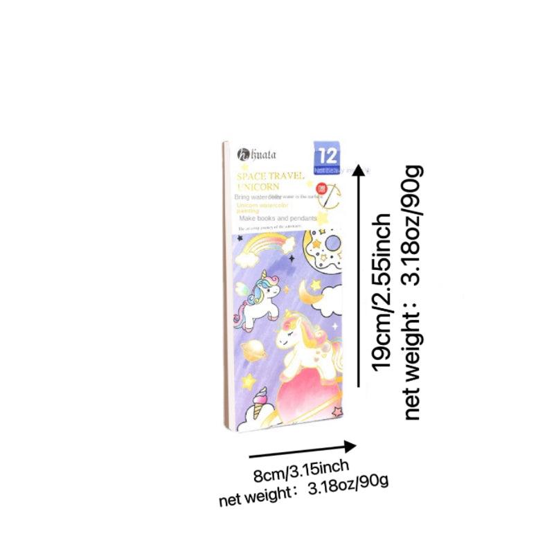 12 Sheets Watercolor Puzzle Book DIY Clip Art Paper