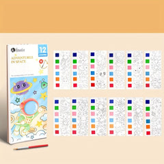 12 Sheets Watercolor Puzzle Book DIY Clip Art Paper