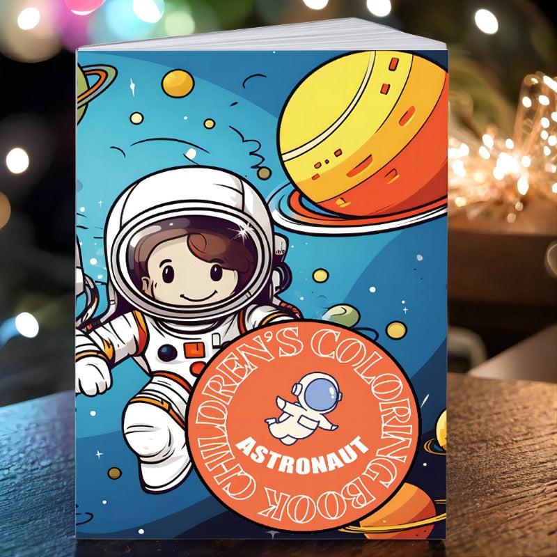 Astronaut Theme Kids Coloring Book 30 Pages