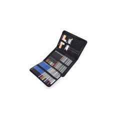 74 Pcs Colored Pencil Set Sketch Water Soluble Oily Metallic Art