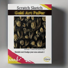 12pcs Scratch Art Paper Rainbow Scratch Paper Painting Kit For Adults
