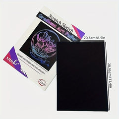 12pcs Scratch Art Paper Rainbow Scratch Paper Painting Kit For Adults
