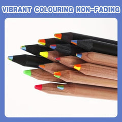 8pcs Rainbow Pencils 7 Colors For Students School Artists