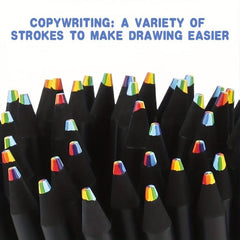 8pcs Rainbow Pencils 7 Colors For Students School Artists