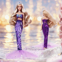 Mini Princess Doll Swimsuit Set Mermaid Top And Skirt Accessories