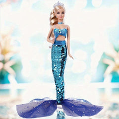 Mini Princess Doll Swimsuit Set Mermaid Top And Skirt Accessories