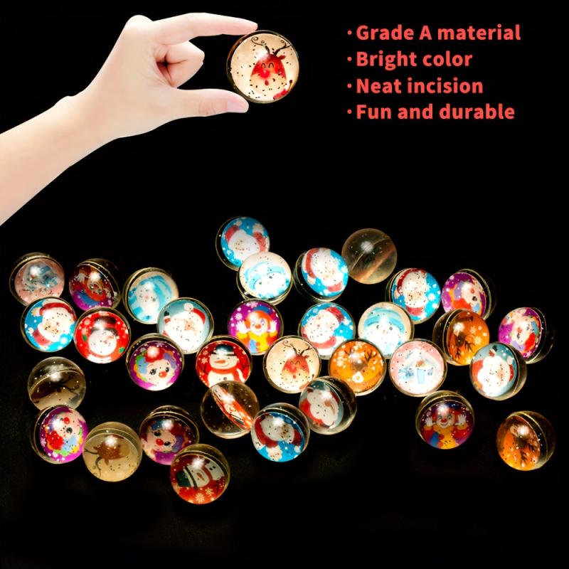 Christmas Party Balls Rubber Bouncing Balls Party Favor Supplies
