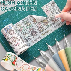 Pen Printing Utility Art Paper Cutting Sticker Scrapbooking School Supplies DIY
