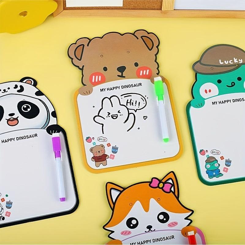 4pcs Cartoon Erasable Drawing Board Double sided Writing Graffiti Board