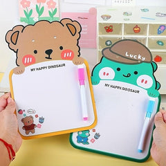 4pcs Cartoon Erasable Drawing Board Double sided Writing Graffiti Board