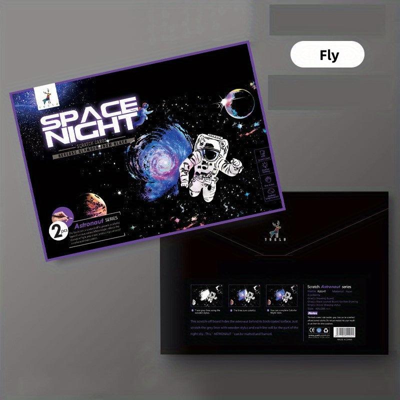 2pcs Scratch Art For Kids Rainbow Scratch Paper Painting Kit