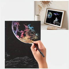 2pcs Scratch Art For Kids Rainbow Scratch Paper Painting Kit