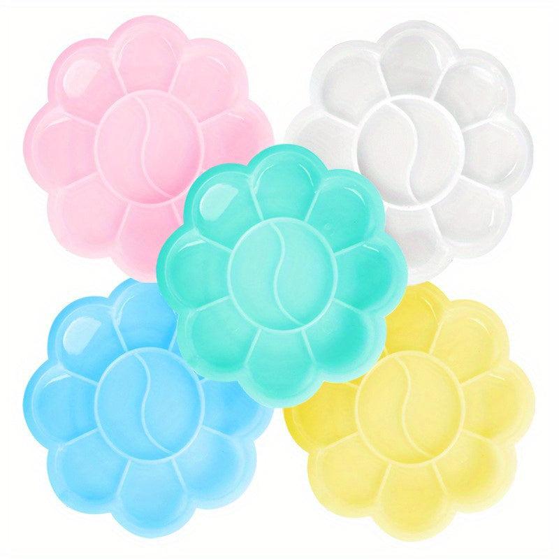 Plastic Painting Palettes Watercolor Gouache Plum Blossom Art Palettes